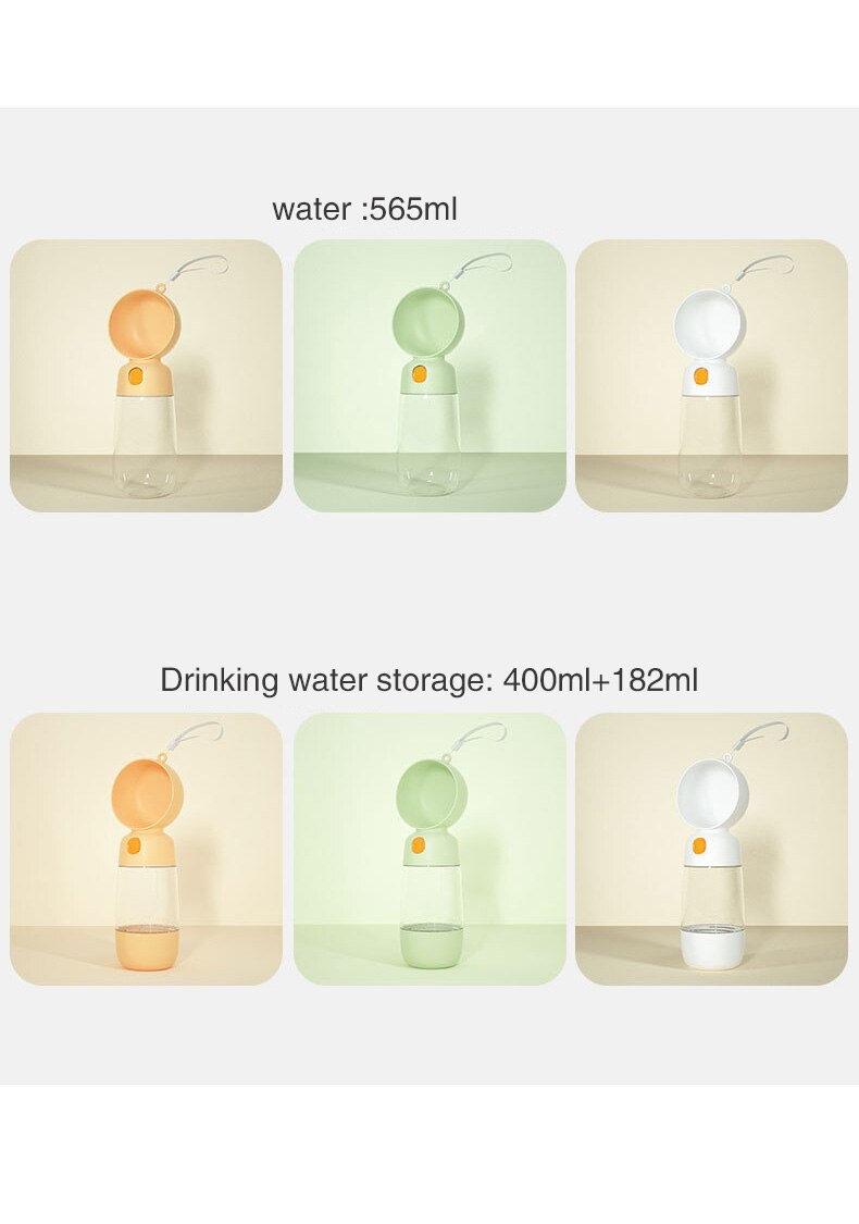 Portable Water Bottle with Food Storage